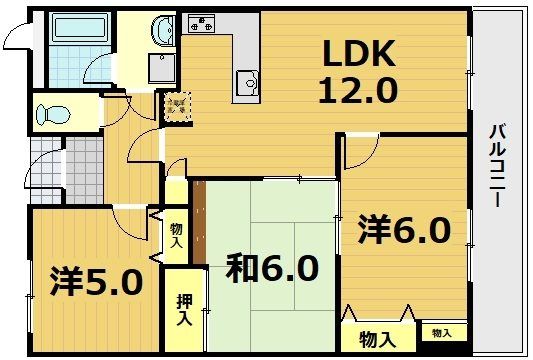 【アーチスト島田の間取り】