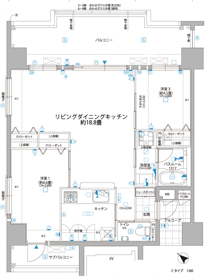 プレミアムコート古謝の間取り