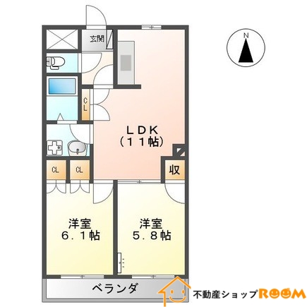 サニープレイスＡの間取り