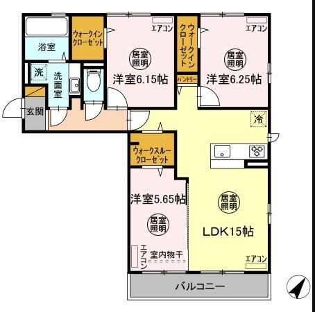 袖ケ浦市蔵波のアパートの間取り