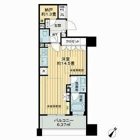 中央区新川のマンションの間取り