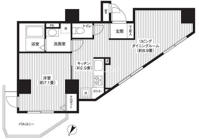 【カスタリア初台の間取り】