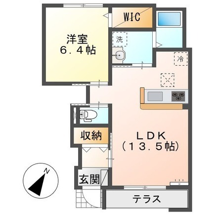 四日市市西富田町のアパートの間取り