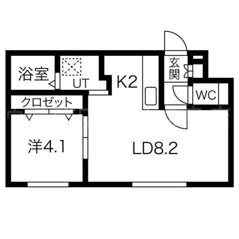 札幌市白石区菊水一条のマンションの間取り