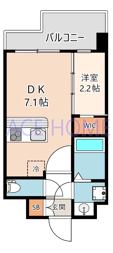 セレニテ難波ミラク弐番館の間取り