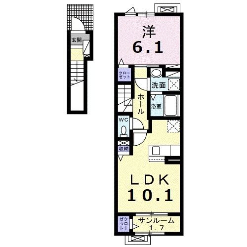 青森市大字安田のアパートの間取り