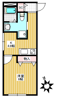 シティフラットKの間取り