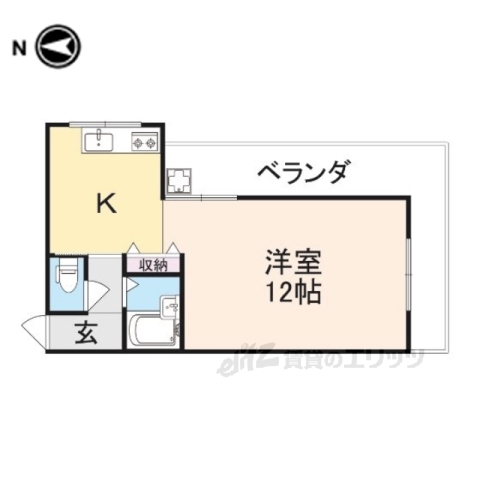 舞鶴市倉梯町のマンションの間取り