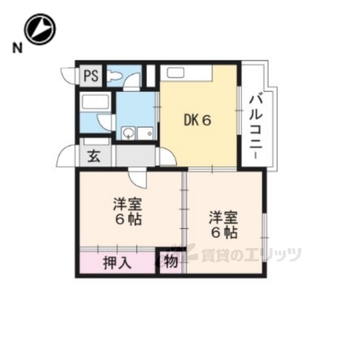 守山市守山のマンションの間取り