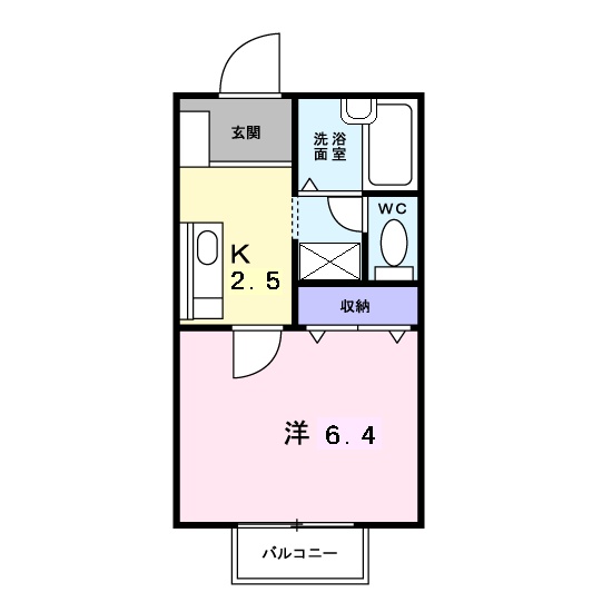 広島市南区仁保南のアパートの間取り