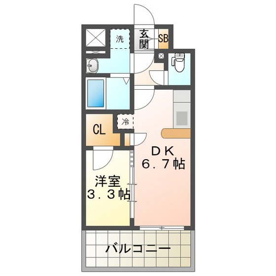 Ｓ‐ＲＥＳＩＤＥＮＣＥ四日市安島ａｌｏｇｇｉｏの間取り