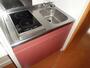 キッチン　2口電気コンロ付ミニキッチン。