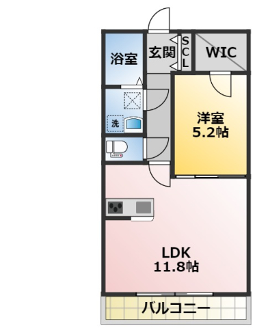 碧南市野田町のアパートの間取り