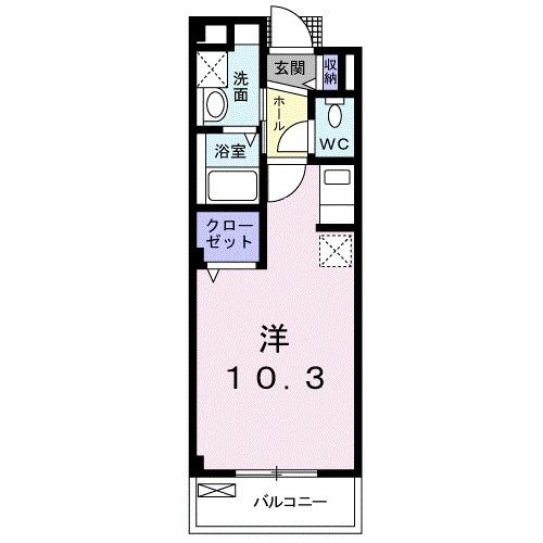 堺市北区百舌鳥陵南町のマンションの間取り