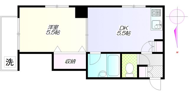 信濃町II番館の間取り