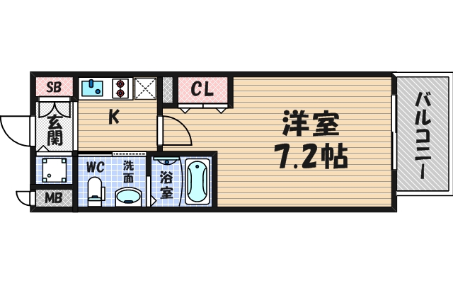 グランルージュ中之島南の間取り