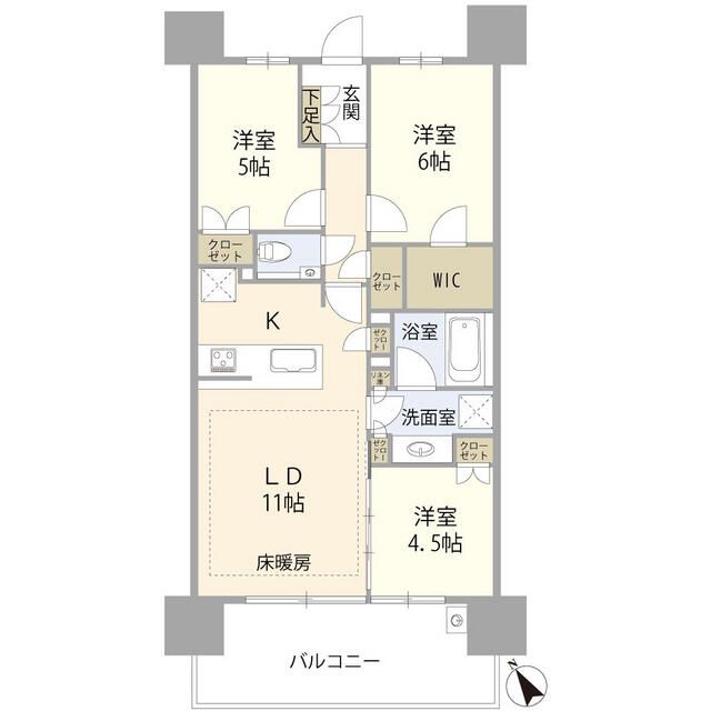 アネシア東京尾久（０１２５０３）の間取り