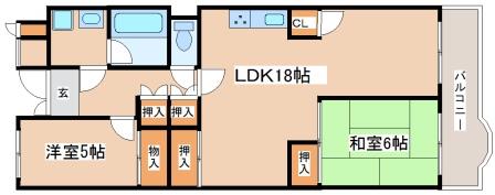 神戸市垂水区海岸通のマンションの間取り