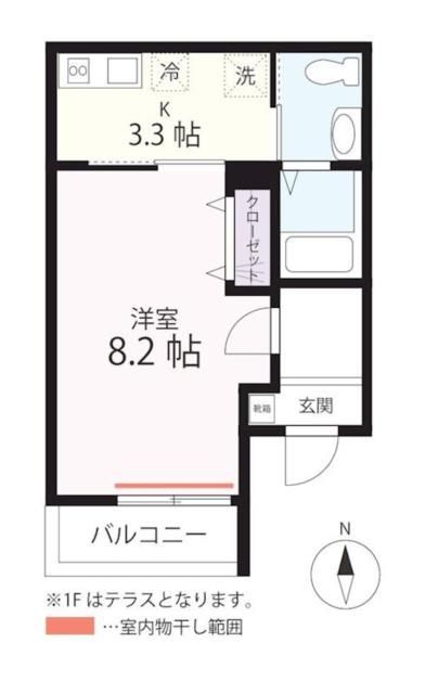 横浜市旭区さちが丘のアパートの間取り