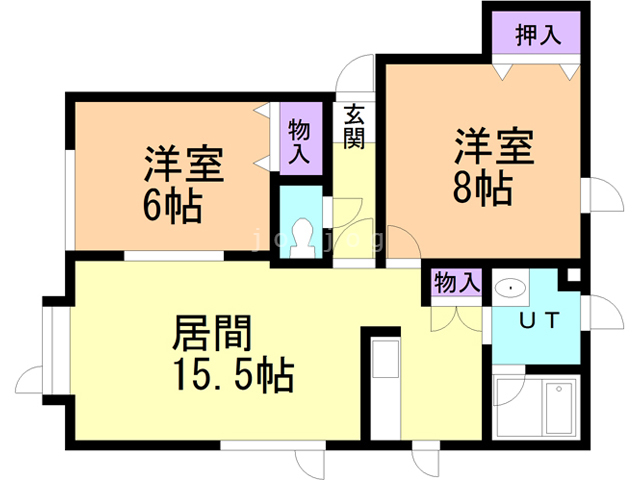 【北広島市美沢のアパートの間取り】