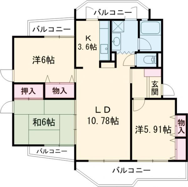 レジデンス山の手の間取り