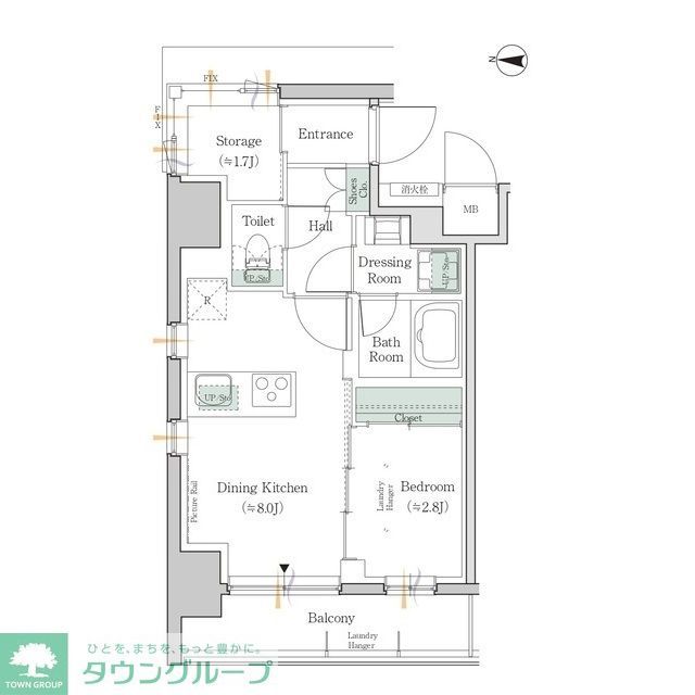 江東区亀戸のマンションの間取り