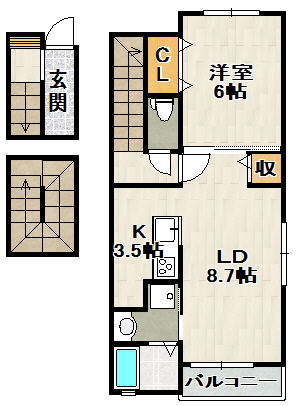 フロイデ宝塚の間取り