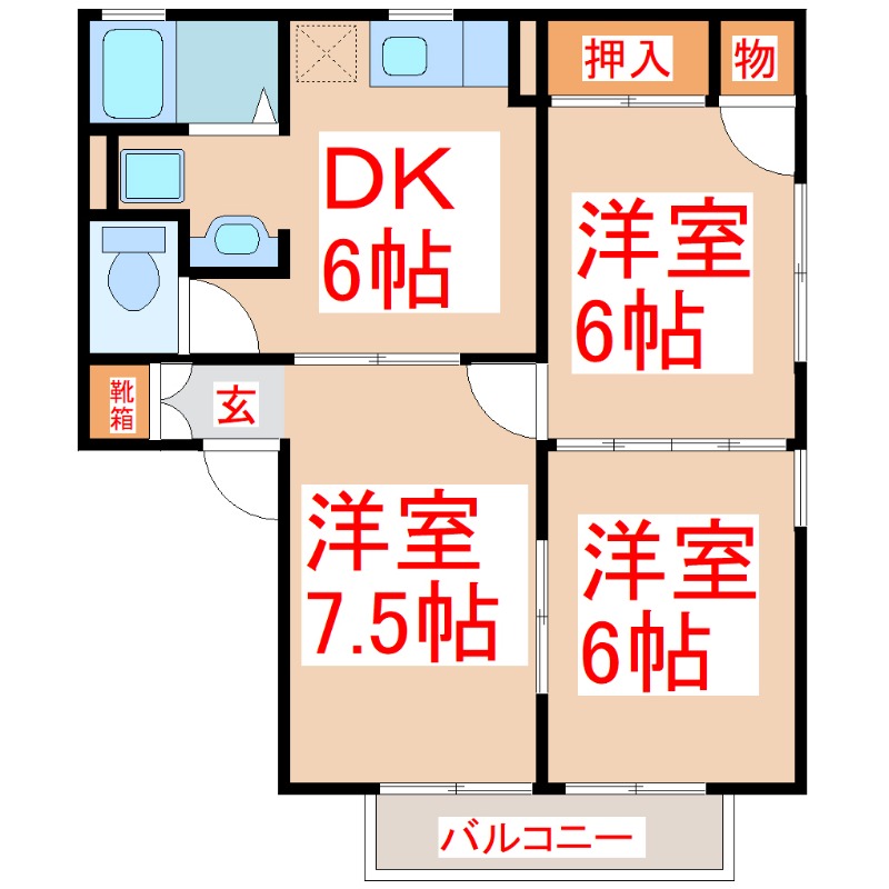 セジュールパストラル　Ｃ棟の間取り