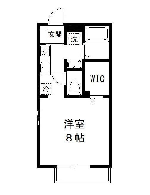 松戸市上矢切のアパートの間取り