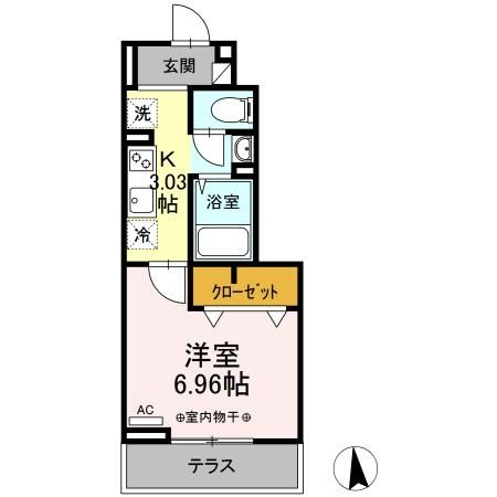 足立区古千谷本町のアパートの間取り