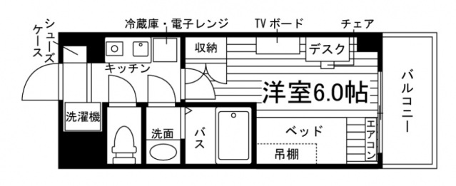 三田市三輪のマンションの間取り