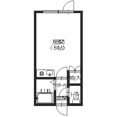 函館市白鳥町のアパートの間取り