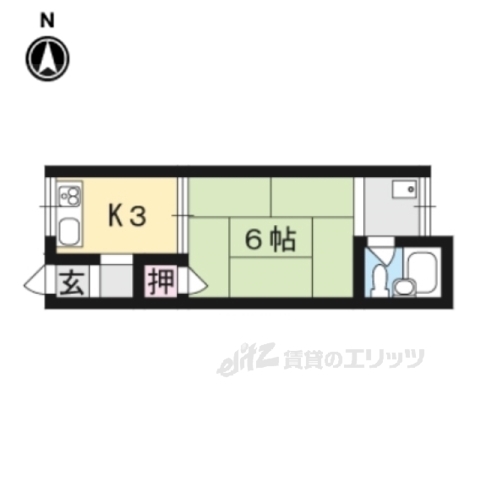 京屋ハイツの間取り