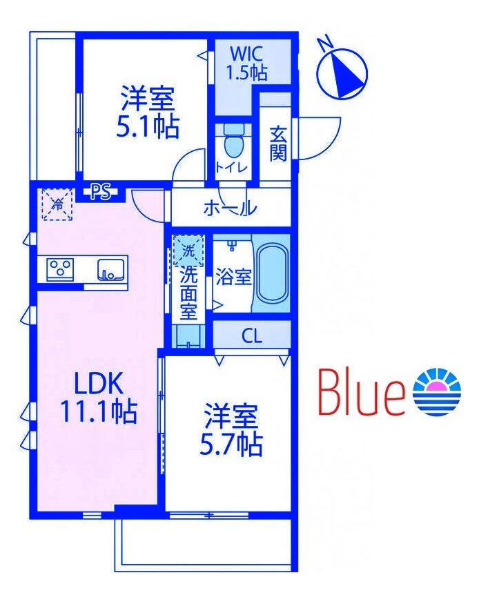 川崎市幸区古市場のマンションの間取り