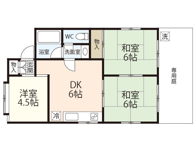 広島市西区中広町のマンションの間取り