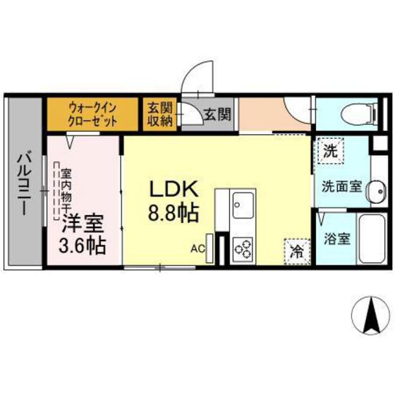 広島市南区宇品御幸のアパートの間取り