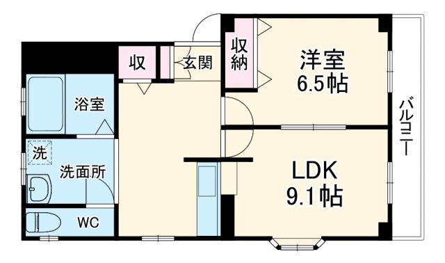 千葉県八千代市八千代台北９（マンション）の賃貸物件の間取り
