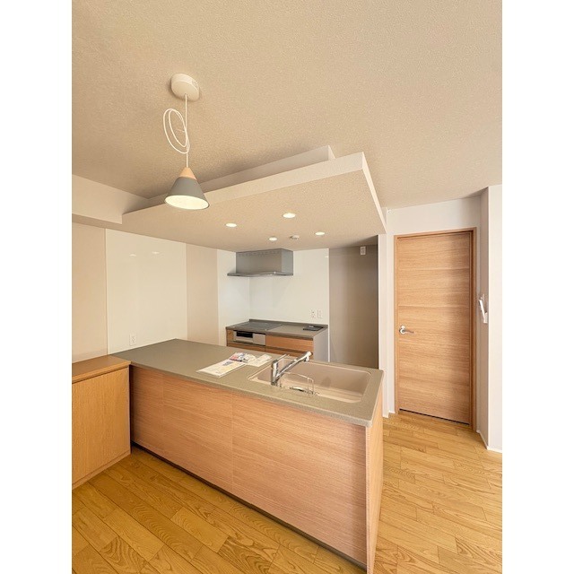 キッチン　作業スペースと調理台の分かれた便利なキッチン♪