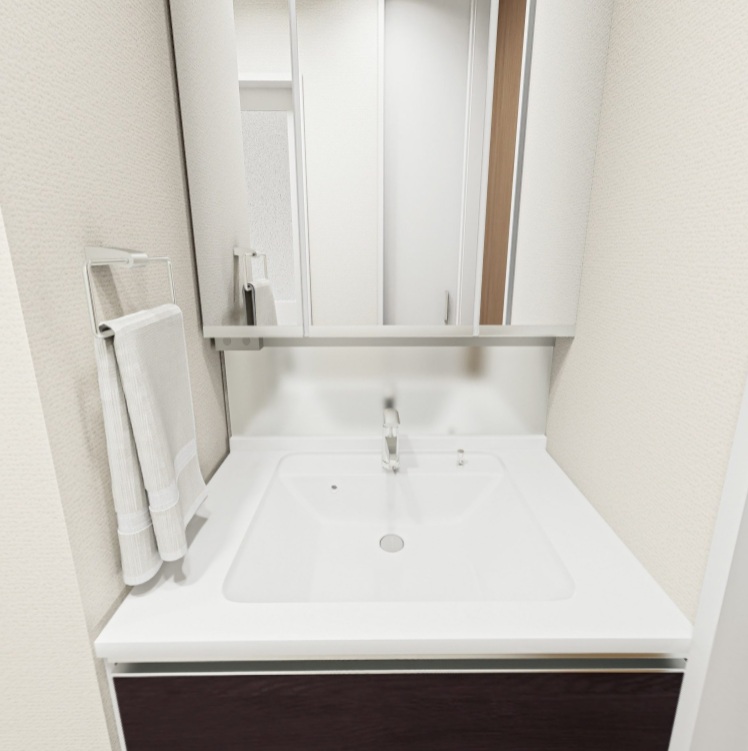 洗面設備　毎日の整う時間はここから♪完成イメージパースです♪現況優先で