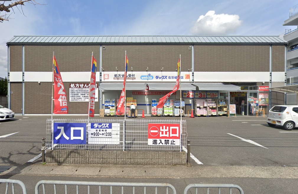 ドラックストア　ダックス右京嵯峨店（ドラッグストア）まで125m