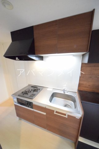 キッチン　ガスコンロ２口付き！