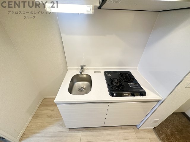 キッチン　２口ガスコンロ付きのキッチンです♪