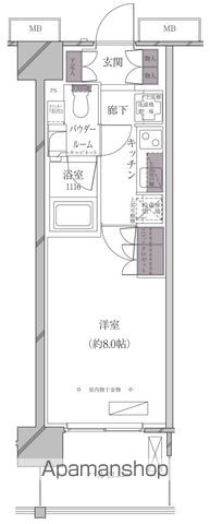 Aーstandard芝浦の間取り写真
