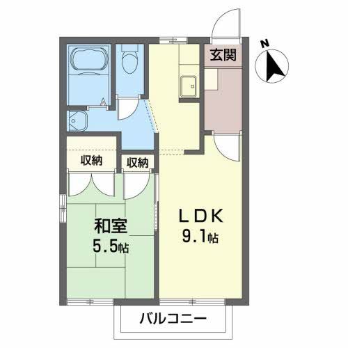 ディアス北田 Aの間取り写真