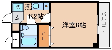ラフォーレ兵庫Bの間取り写真