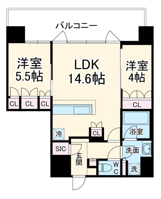 Noire北堀江の間取り写真