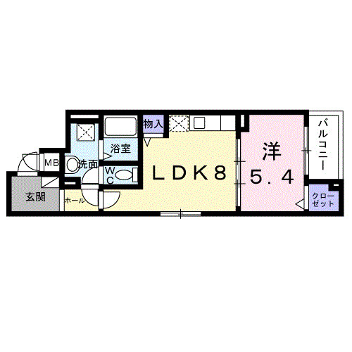 ＪＲ紀勢本線 紀和駅 徒歩6分 3階建 築1年の間取り写真