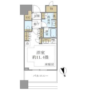 白金ザ・スカイ東棟の間取り写真