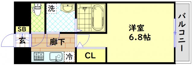 エスリード難波 THE FIRSTの間取り写真