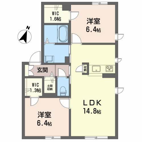 ＪＲ奥羽本線 青森駅 バス乗車時間：20分 最寄りバス停で下車 徒歩3分 2階建 築11年の間取り写真
